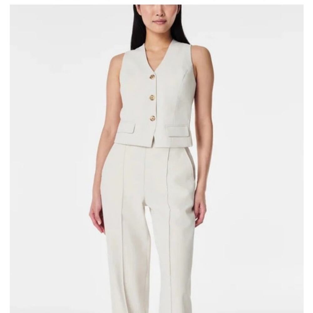 SPANX CAREFREE CREPE VEST IN PARCHMENT NWT PLUS SIZE 3XL - Picture 11 of 11
